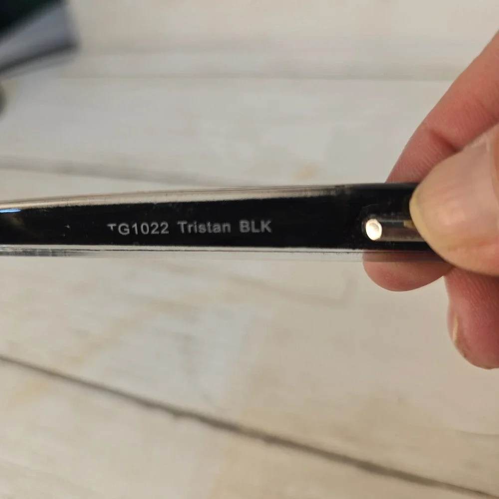Foster Grant Tristan BLK Rectangular Eyeglasses Black Crystal Clear TG1022 52-18